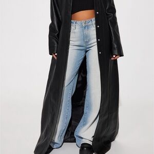 Fashion Nova Faux Leather Trench